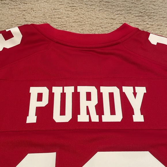 Brock Purdy San Francisco 49ers Nike Super Bowl LVIII Game Jersey NWOT Scarlet - Picture 7 of 9